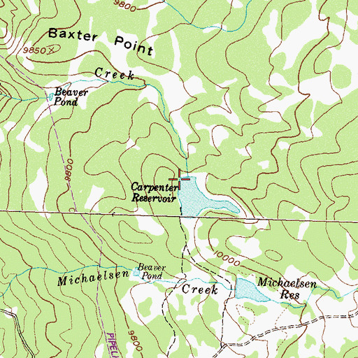 Topographic Map of Carpenter Dam, CO