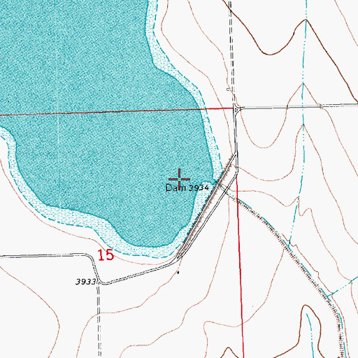 Topographic Map of Nee Noshe Reservoir, CO