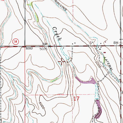 Topographic Map of Wykert Number 1 Dam, CO