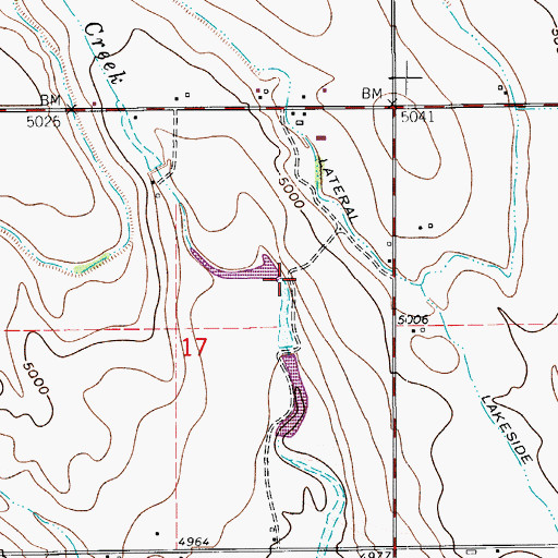 Topographic Map of Wykert Number 2 Dam, CO