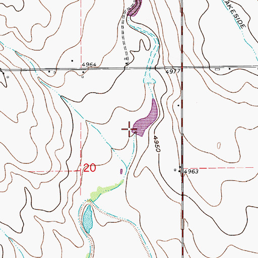 Topographic Map of Wykert Number 4 Dam, CO