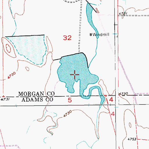 Topographic Map of Baseline Reservoir, CO