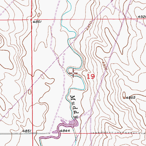 Topographic Map of No Name 1-1 Number 1 Dam, CO