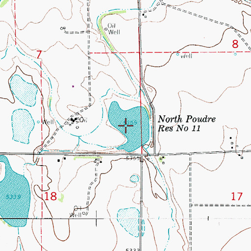 Topographic Map of North Poudre Reservoir Number 11, CO