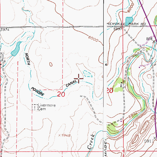 Topographic Map of Upper Stonewall Dam, CO