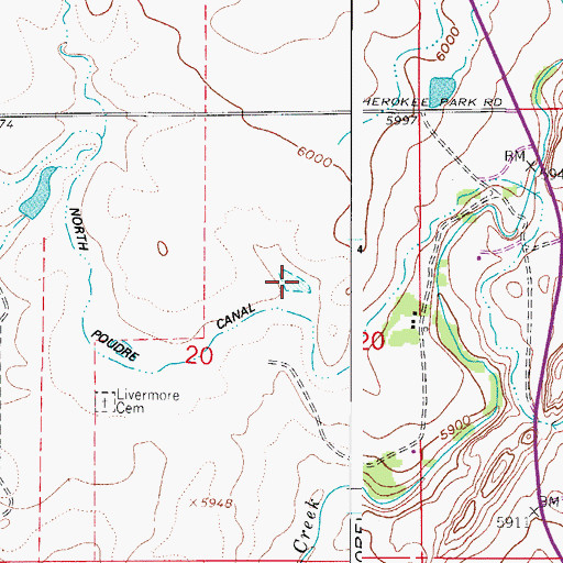Topographic Map of Upper Stonewall Reservoir, CO