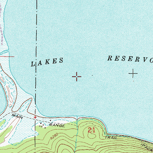 Topographic Map of Twin Lakes, CO