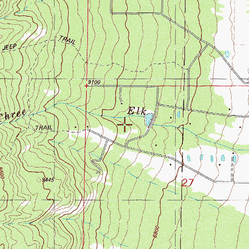 Topographic Map of 3 Elk Dam, CO
