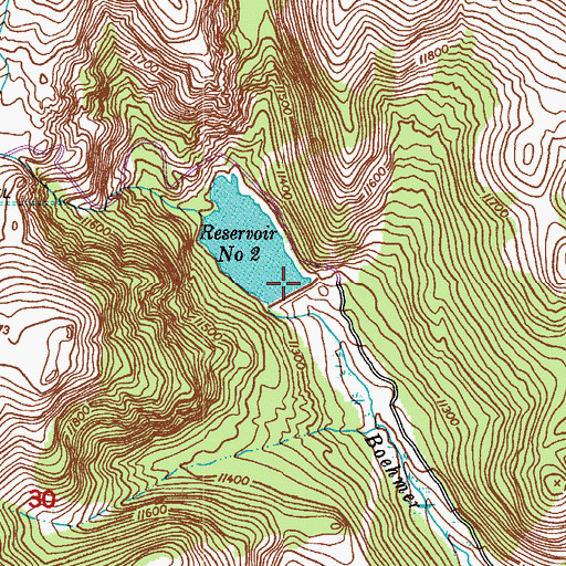 Topographic Map of Boehmer Dam, CO