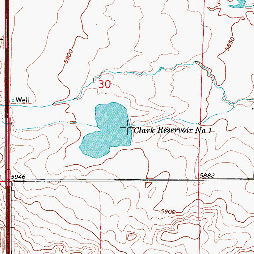 Topographic Map of Clark Number 1 Dam, CO
