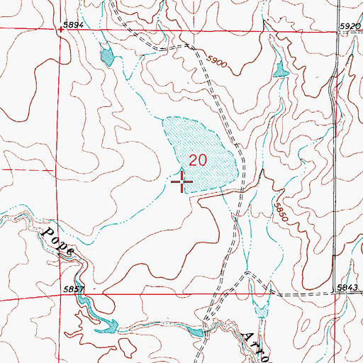 Topographic Map of Clark Number 2 Dam, CO