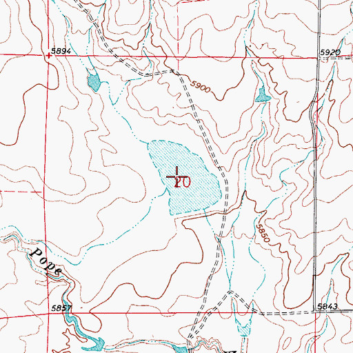 Topographic Map of Clark Reservoir Number 2, CO
