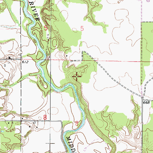Topographic Map of Windfall Prairie Nature Preserve, IL