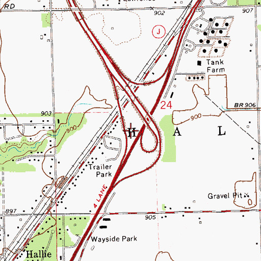 Topographic Map of Village of Lake Hallie, WI