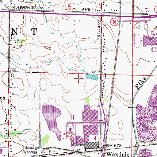 Topographic Map of Village of Mount Pleasant, WI