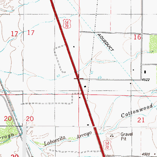 Topographic Map of Alamorosa, NM