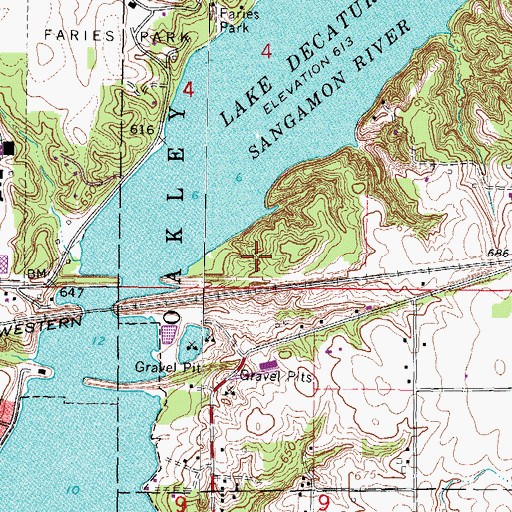 Topographic Map of Bois Du Sangamon Nature Preserve, IL