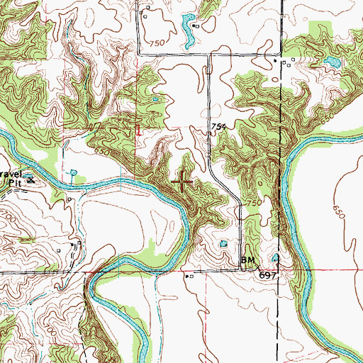 Topographic Map of Ridgetop Hill Prairie Nature Preserve, IL