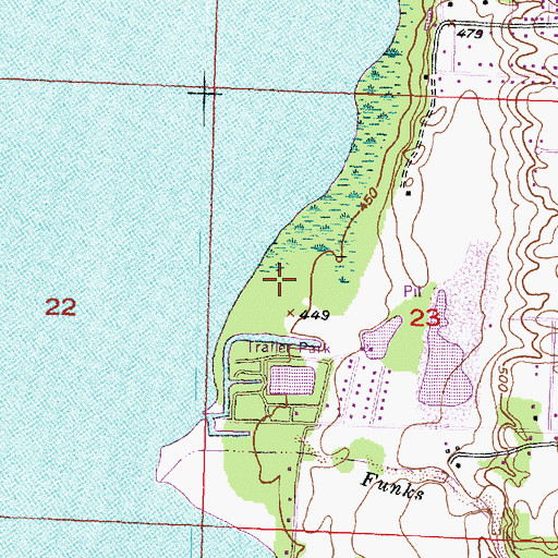 Topographic Map of Spring Bay Fen Nature Preserve, IL