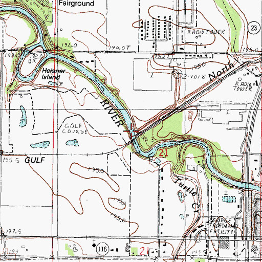 Topographic Map of North Creek, IL