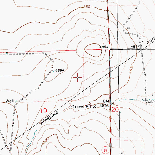 Topographic Map of Double A Feeders, NM
