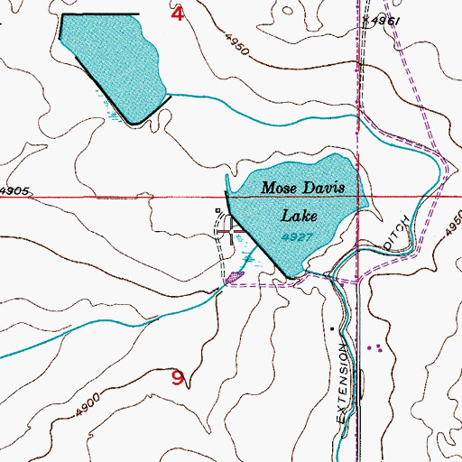 Topographic Map of Fulton Waste Reservoir, CO
