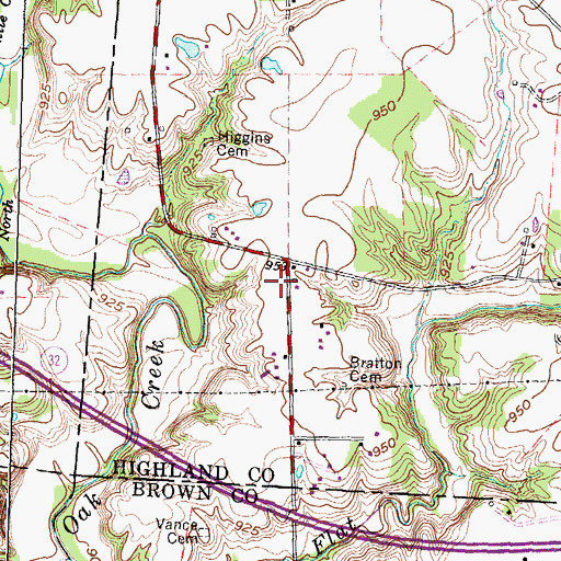 Topographic Map of Sicily Post Office (historical), OH