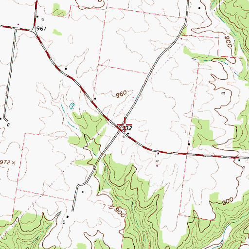 Topographic Map of Turkey Post Office (historical), OH