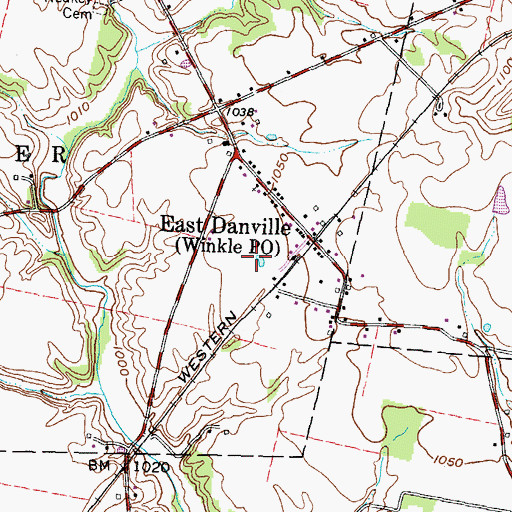 Topographic Map of Winkle Post Office (historical), OH