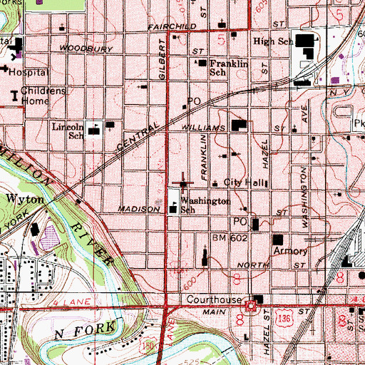 Topographic Map of Antioch Temple Pentecostal Church, IL