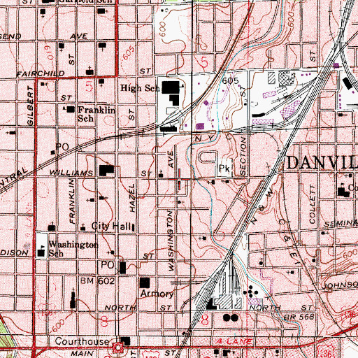 Topographic Map of Church of God, IL