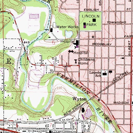 Topographic Map of Evangelical Church of North America, IL