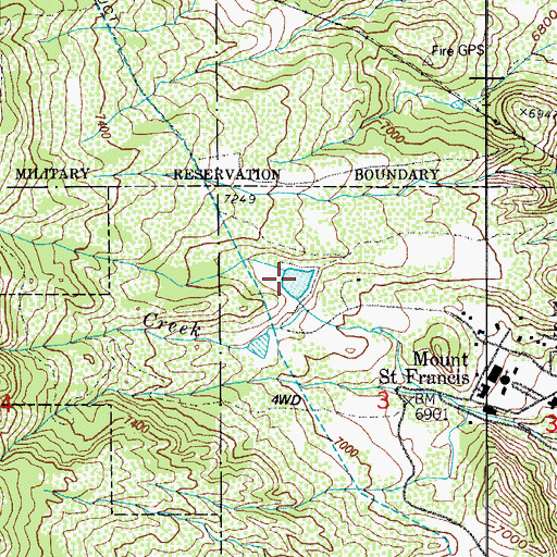 Topographic Map of Modern Woodmen of America Dam, CO