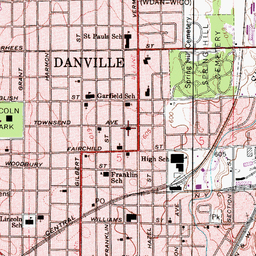 Topographic Map of Anshe Genses Israel Congregation, IL