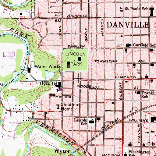 Topographic Map of Bethel Lutheran Church, IL