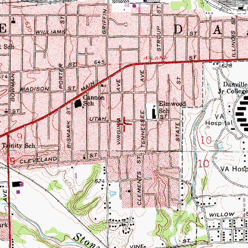 Topographic Map of Bible Missionary Church, IL