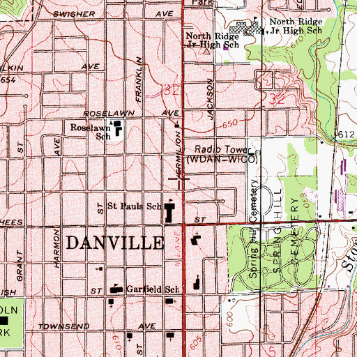 Topographic Map of First Church of Christ Scientist, IL