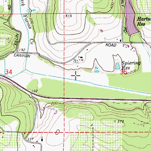 Topographic Map of Killin Wetlands, OR