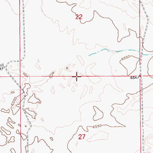 Topographic Map of Quarter Corner Pond, WY