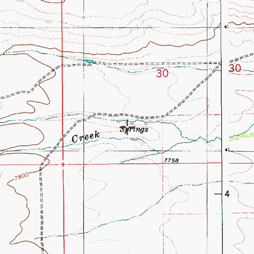 Topographic Map of Greenwood Springs, WY