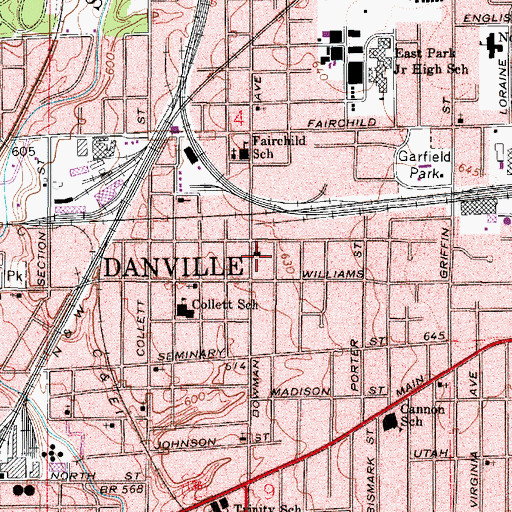 Topographic Map of Second Church of Christ, IL