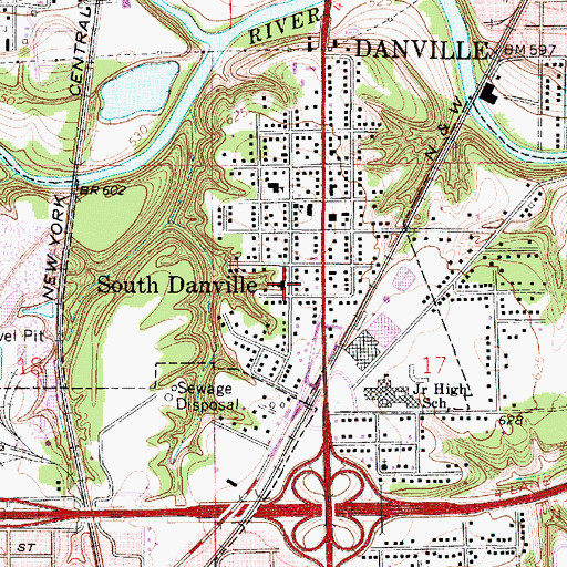 Topographic Map of South Side Church of Christ, IL