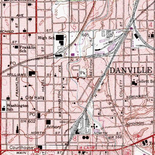 Topographic Map of Union Baptist Church, IL