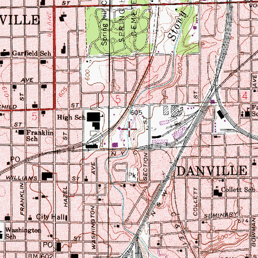 Topographic Map of Vacetta Plaza Industrial Park, IL