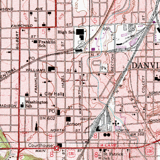 Topographic Map of Victory Church of God, IL