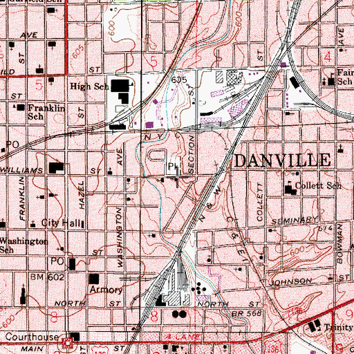 Topographic Map of Carter Metropolitan Christian Methodist Episcopal Church, IL