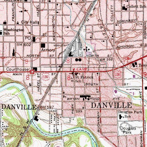 Topographic Map of Holy Family Catholic Church, IL