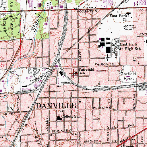Topographic Map of North Side Church of the Nazarene, IL