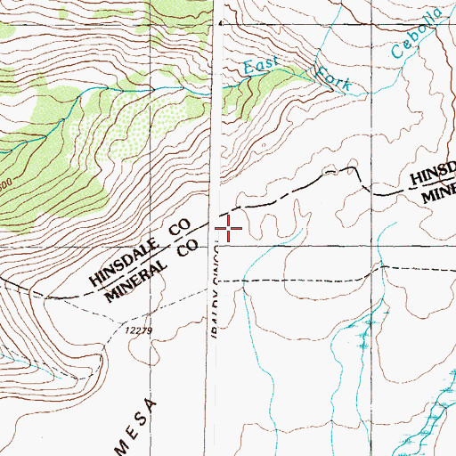 Topographic Map of Meadow Reservoir, CO