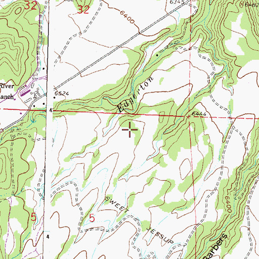 Topographic Map of Hawk Ditch Reservoir, CO